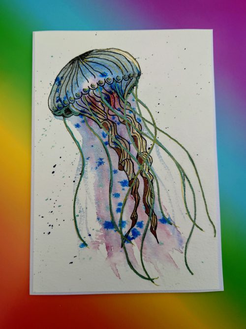 Jellyfish greetings card